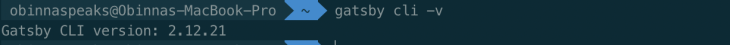 Gatsby cli version