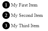 Ordered List With Numbers in Circles