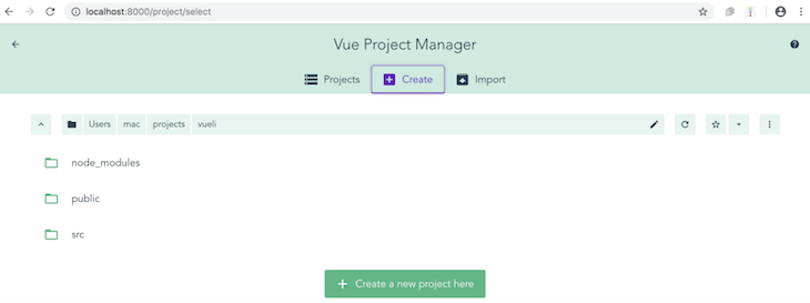 Vue Project Manager