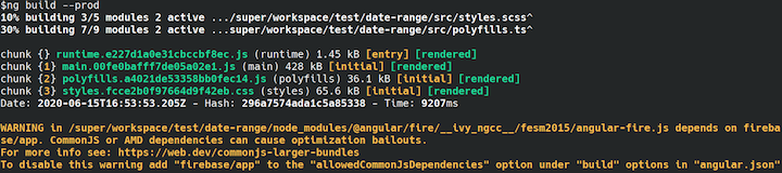 CommonJS Warning