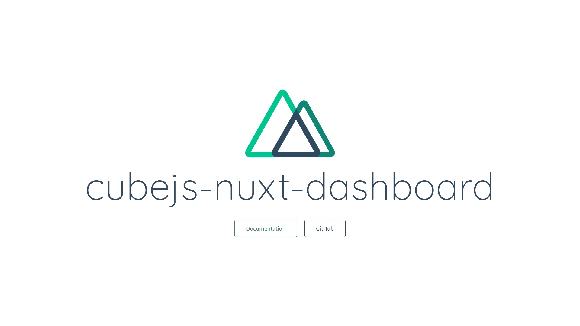 The Cube.js and Nuxt dashboard.