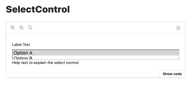 SelectControl Component With Multiple Attributes