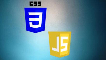 The CSS and JavaScript logos.