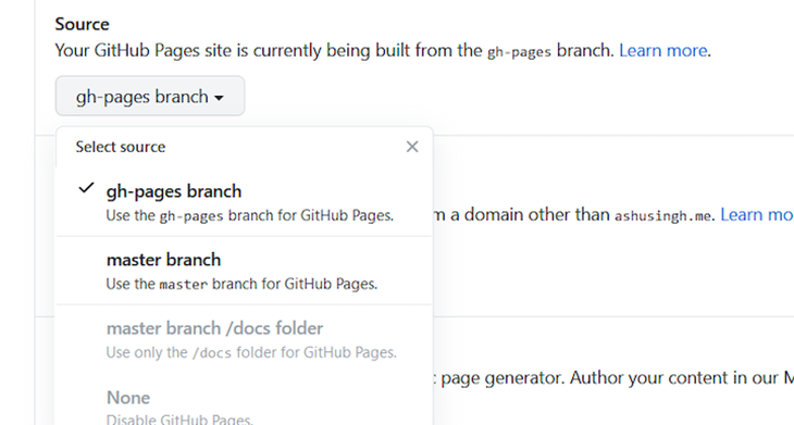 gh-pages branch
