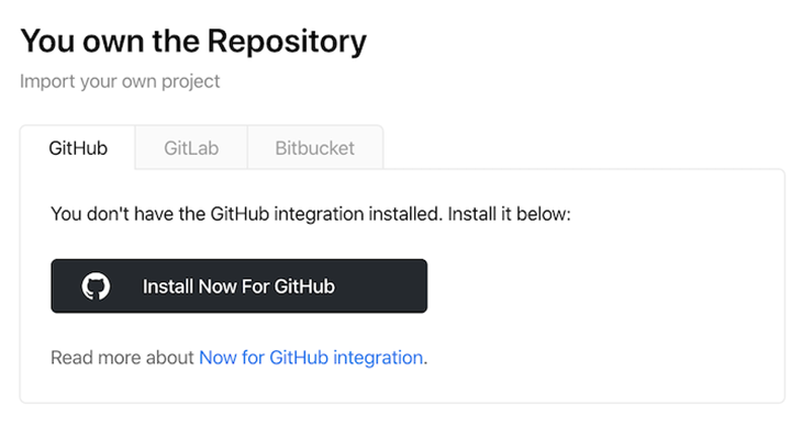 Import your project from GitHub