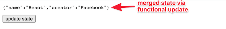 We return a merged object by using the spread operator