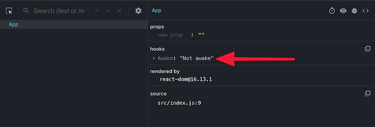 Custom Hook label in React DevTools