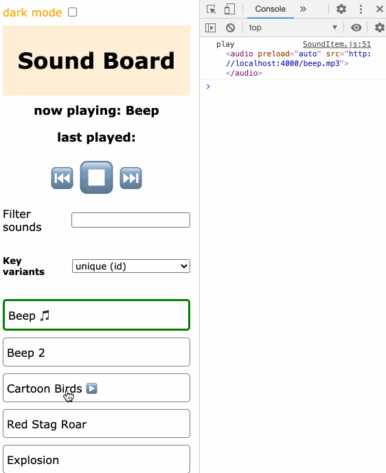 Our Soundboard Demo Application