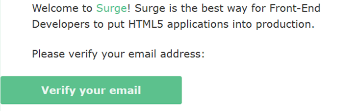 Verify your email to create your Surge account
