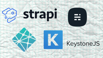The Strapi, Ghost, Netlify, and Keystone logos.