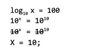 An illustrated example of the exponents involved in calculating logs.