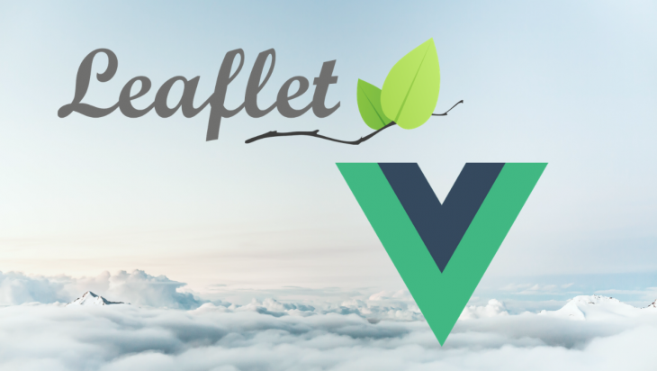 The Leaflet and Vue logos.