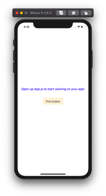 Open up App.js to start working on your app 