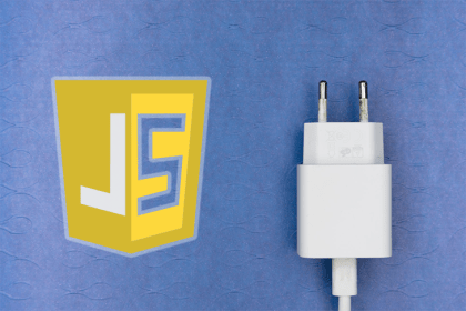 The JavaScript logo next to a plug.