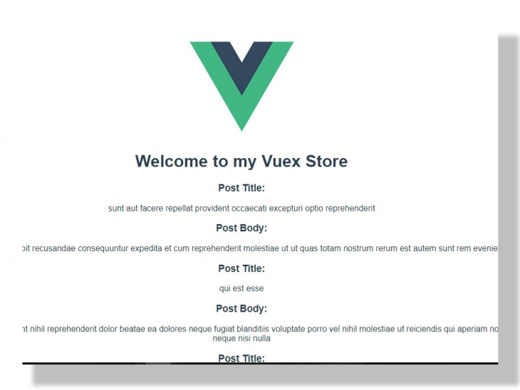 Vuex Store application created