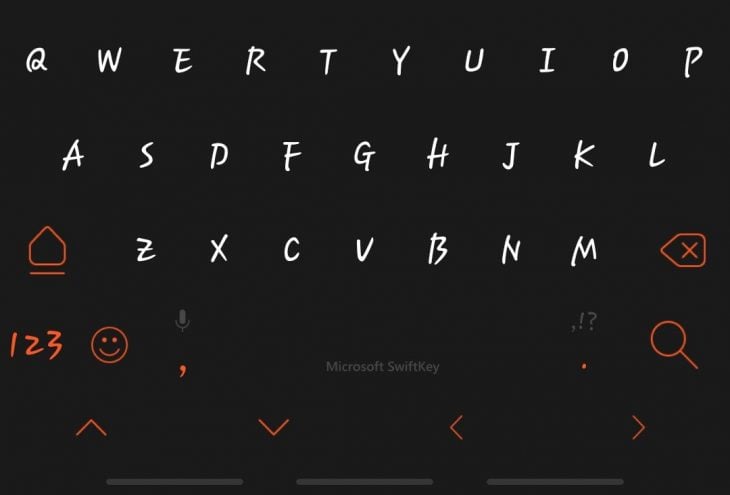 Android swiftkey search display.