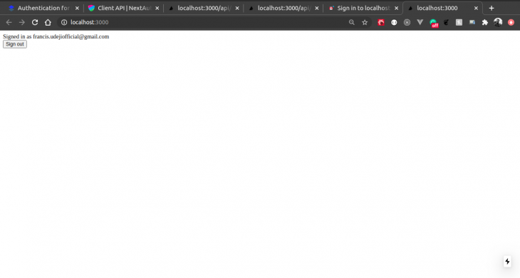 authentication signed-in user