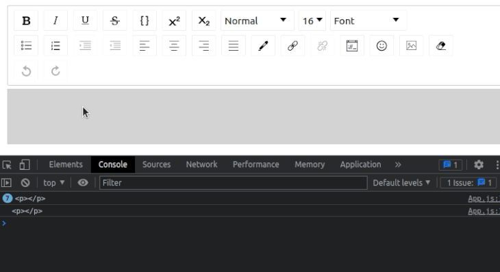 Printing Raw HTML of the Editor State on the Browser Console