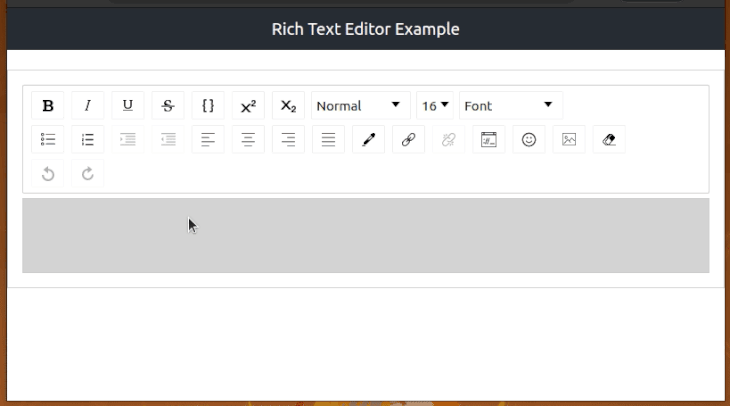 Creating a Rich Text Editor Using the HTML Component