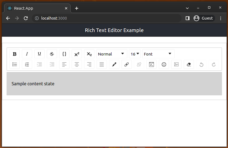 Uncontrolled Rich Text Editor Using RawDraftContentState