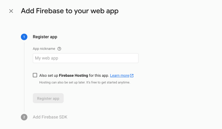 add firebase to your web app