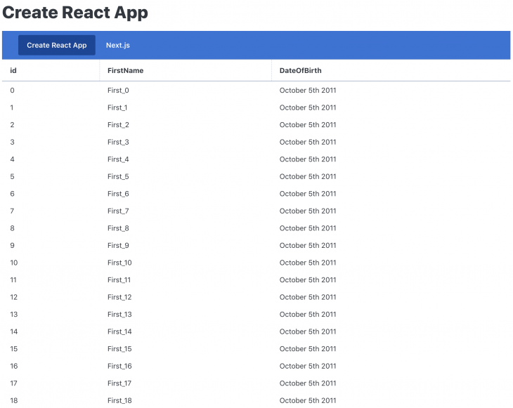 Create React App Csr User Interface