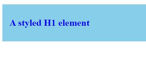 Styled H1 Element Example