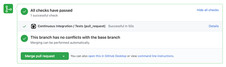 Successful Execution of the Pipeline in GitHub Actions