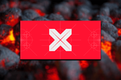 Visx logo against a black and red background.