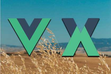 Vuex Logo Over a Field Background