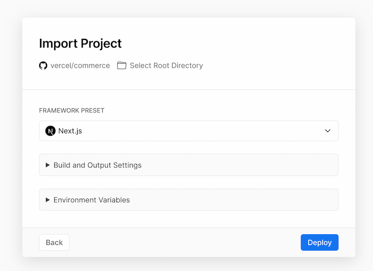 Create Git Repository Import Project