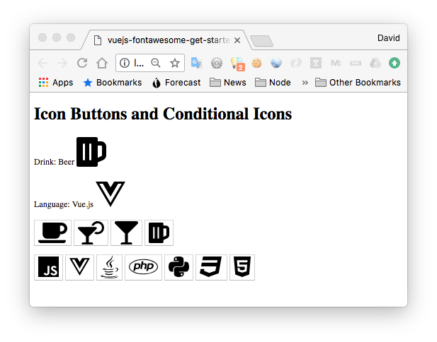 icon buttons and conditional icons