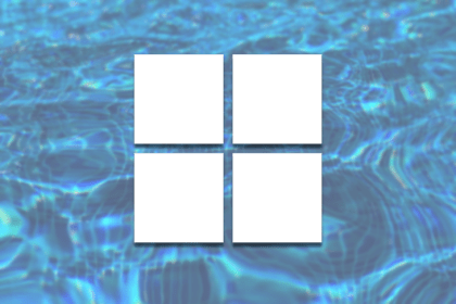 Microsoft Logo Over Water