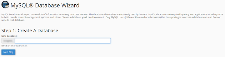 MySQL Database Wizard