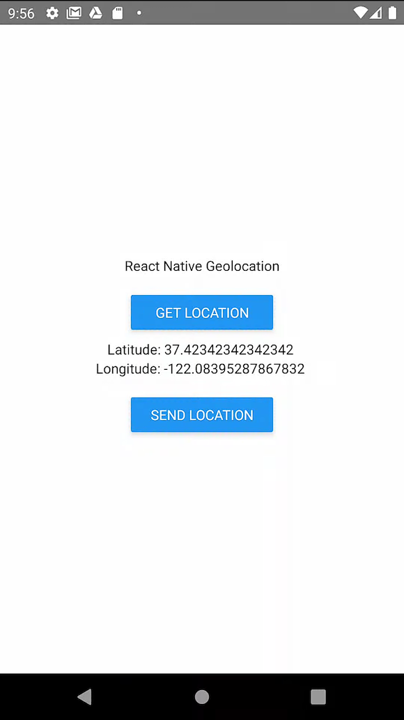 React Native Geolocation App Example