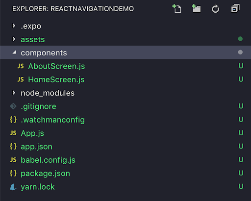 React Navigation Project Folder