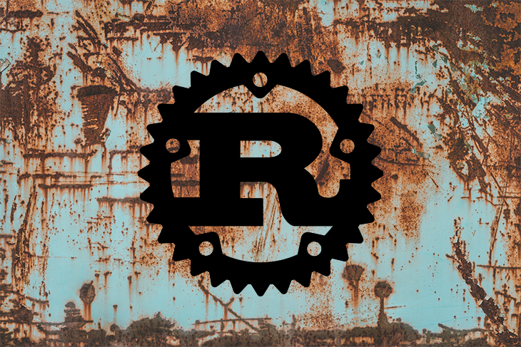 Rust Logo Over a Rusty Background