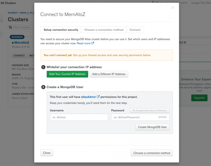 Setting Up Our MongoDB Connection