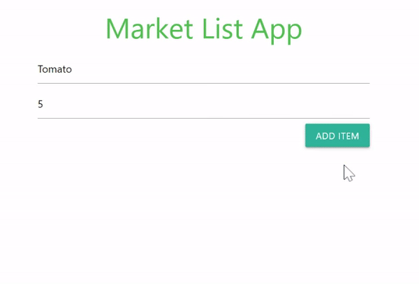 Finished Market List App