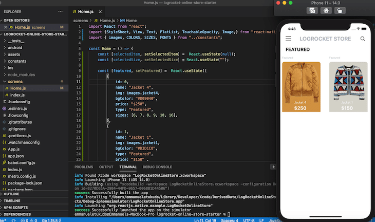 React Native App Example 55 Reactnative Examples With Reactjs Or   Run Ios React Native App Visual Example 