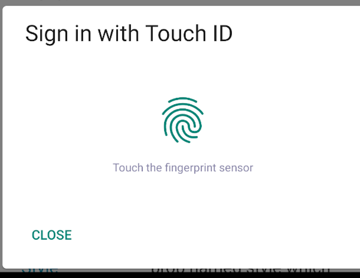 Touch ID Screen With Fingerprint In Middle