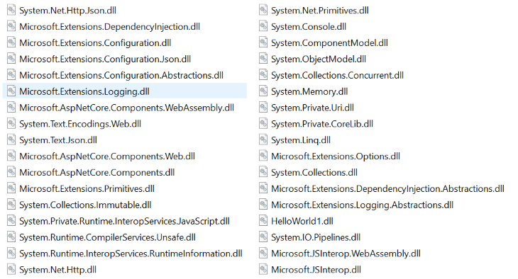 Application Shipped .NET Runtime Assemblies