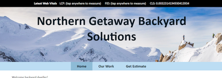Northern Getaway Backyard-solutions Demo App Homepage