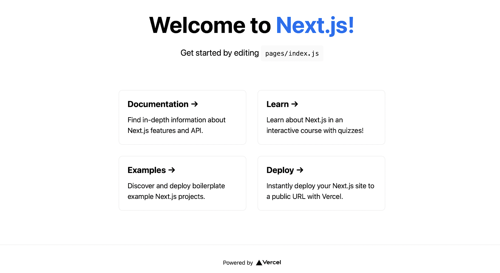 Welcome to Next.js Page