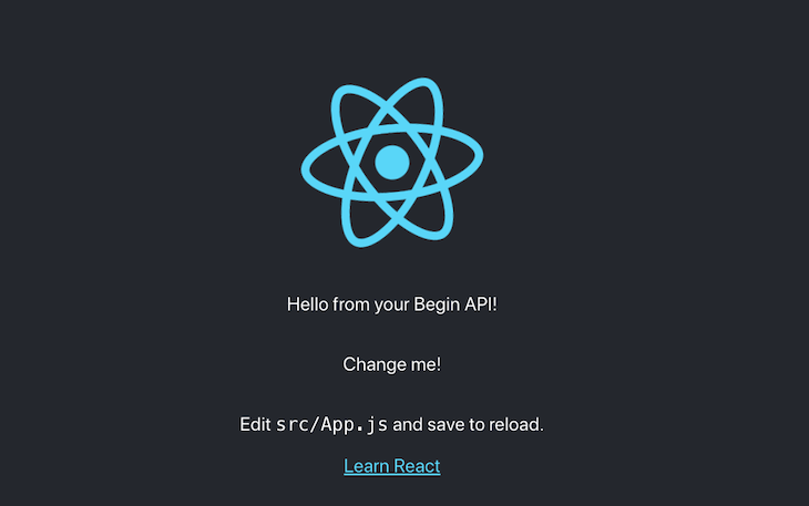 Our Basic react App in Staging