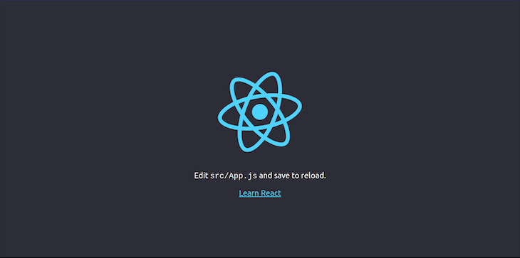 A Newly Created React Application Homepage