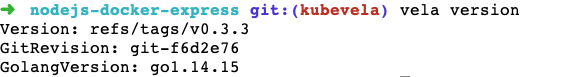 Output After Running vela-version Command