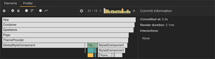 React Profiler Flame Graph