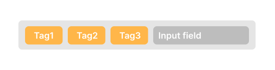 Tags to the Right of the Input Field