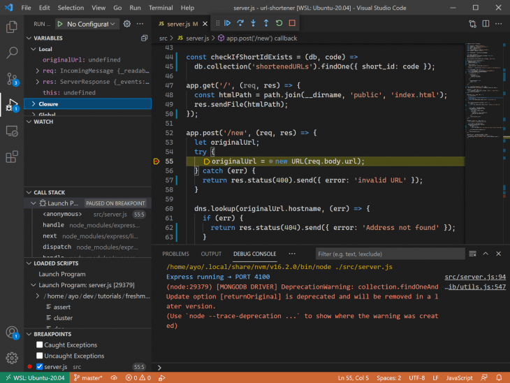 How to debug Node.js apps in Visual Studio Code - LogRocket Blog